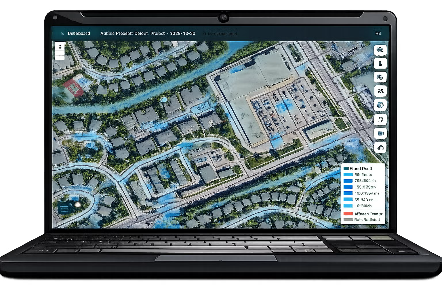 GeoSafe simulation on a laptop