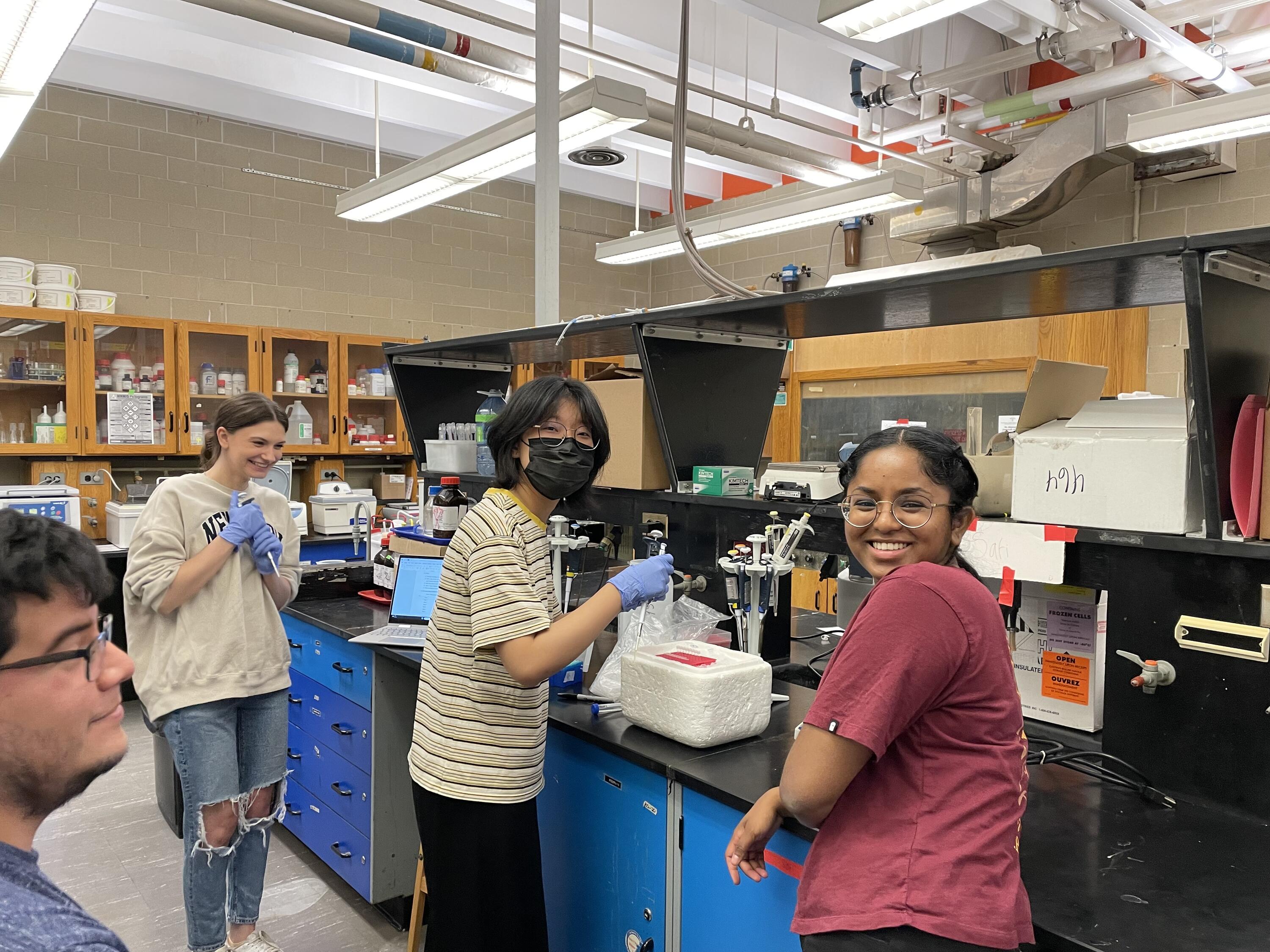 Ria Menon co-founder of Real Research mentors a group of undergrad students