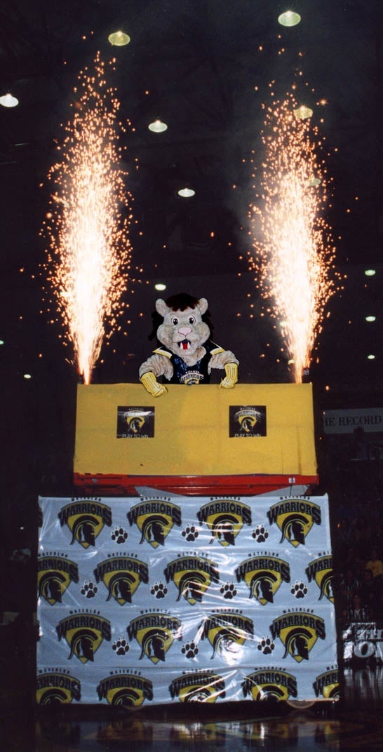 King Warrior with fireworks