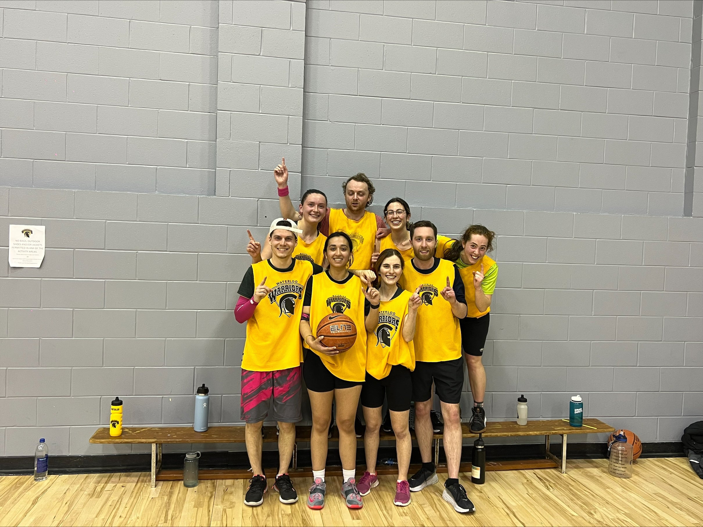 Minhas with her basketball intramurals tram.