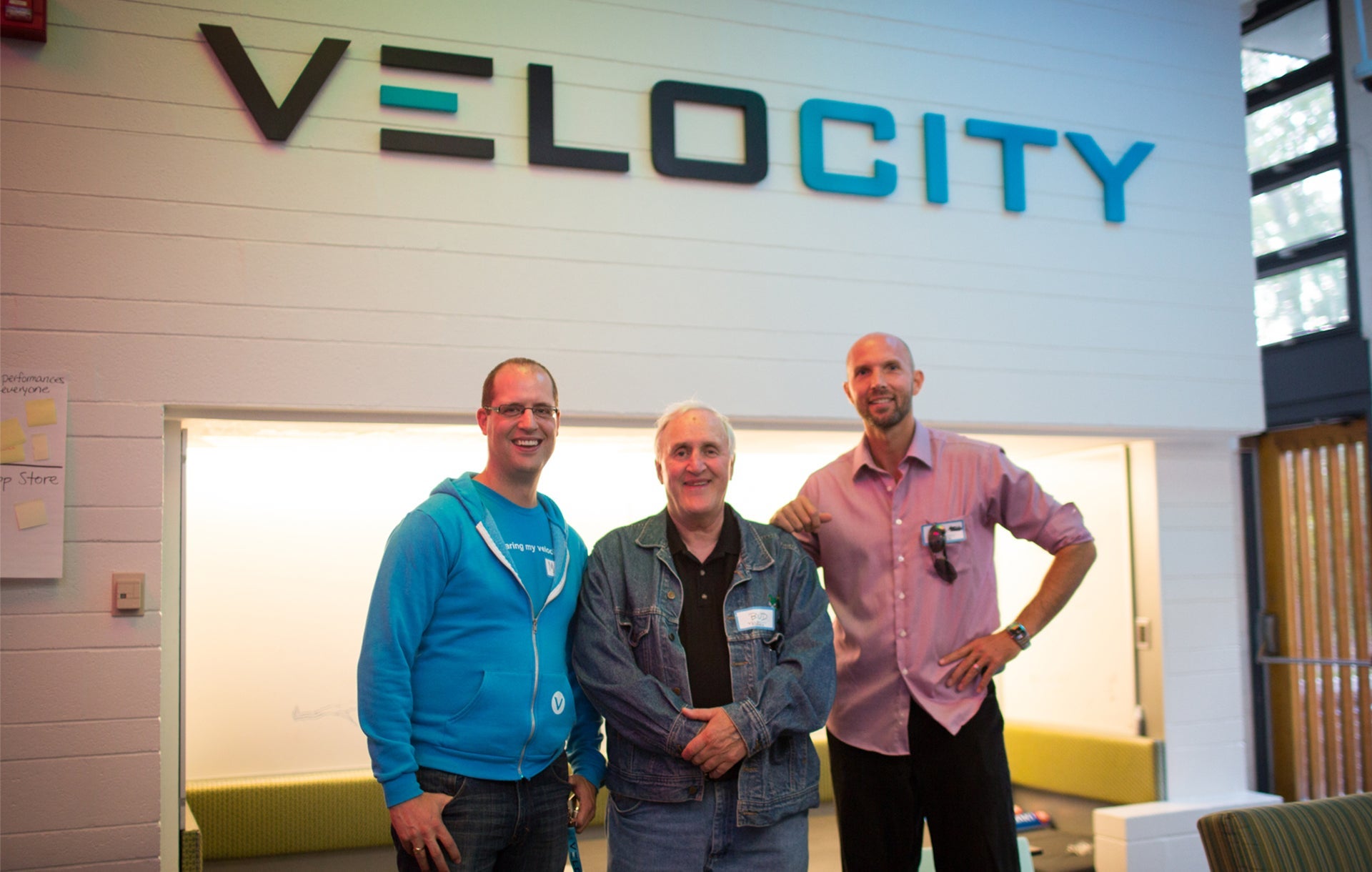 Former director Mike Kirkup, Sean Van Koughnett, and Bud Walker.