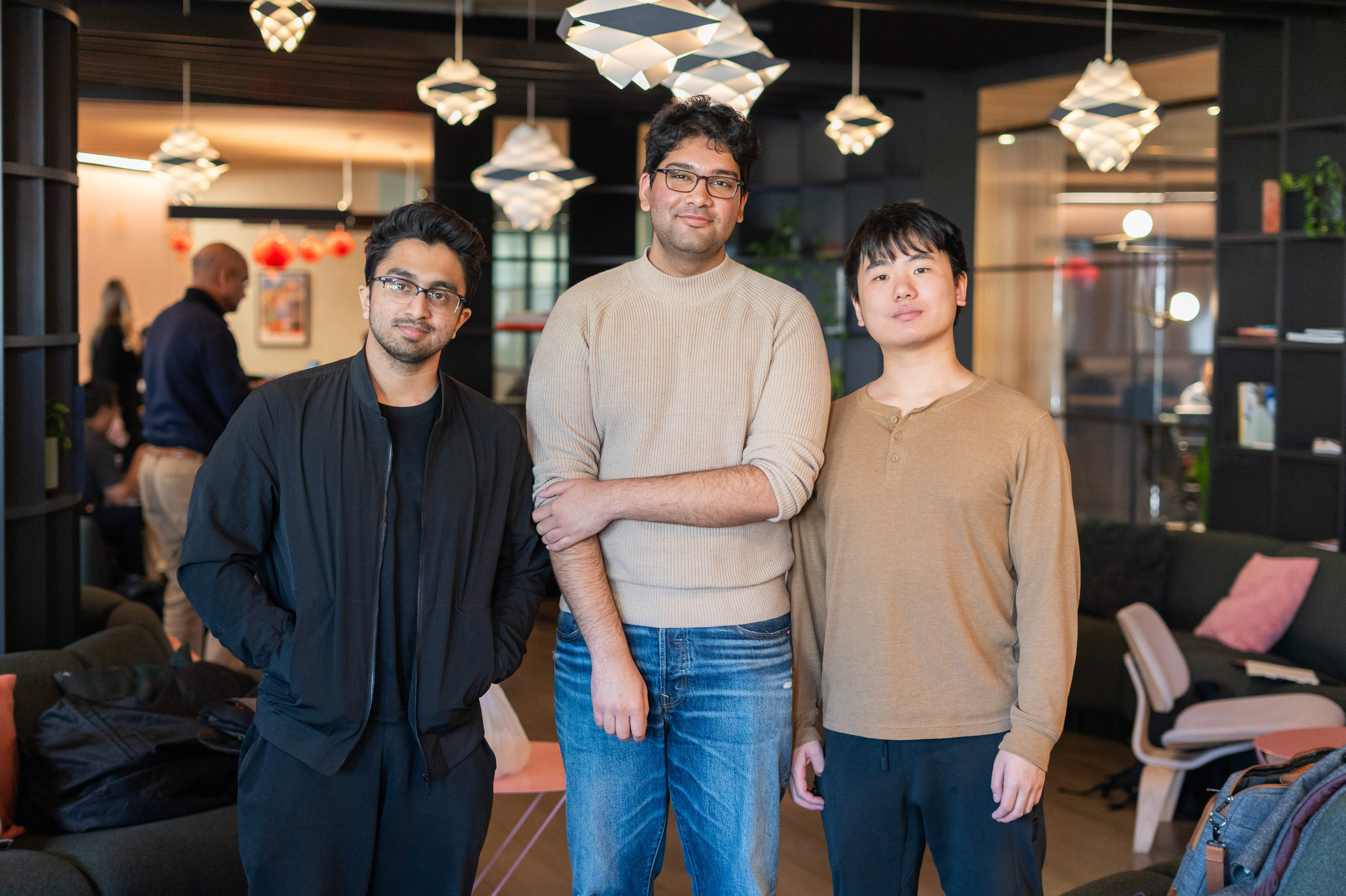 Three Waterloo students posing for a photo