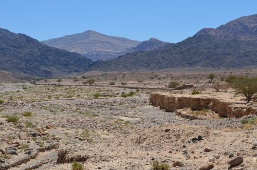 Dry riverbed in Jordan