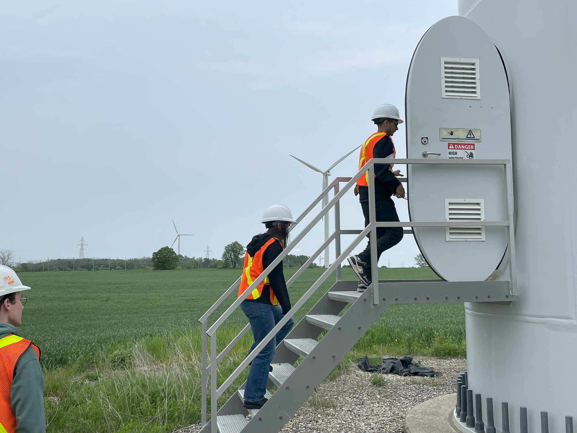 Walking into a wind turbine
