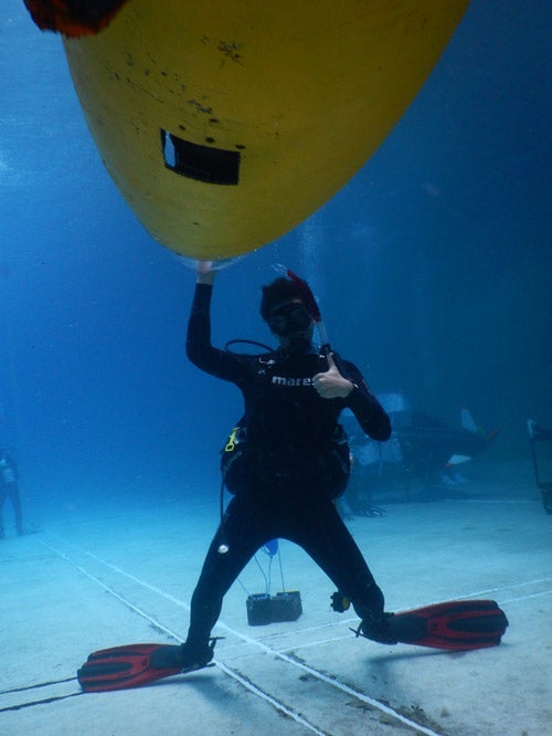 WatSub team member at the European International Submarine Race