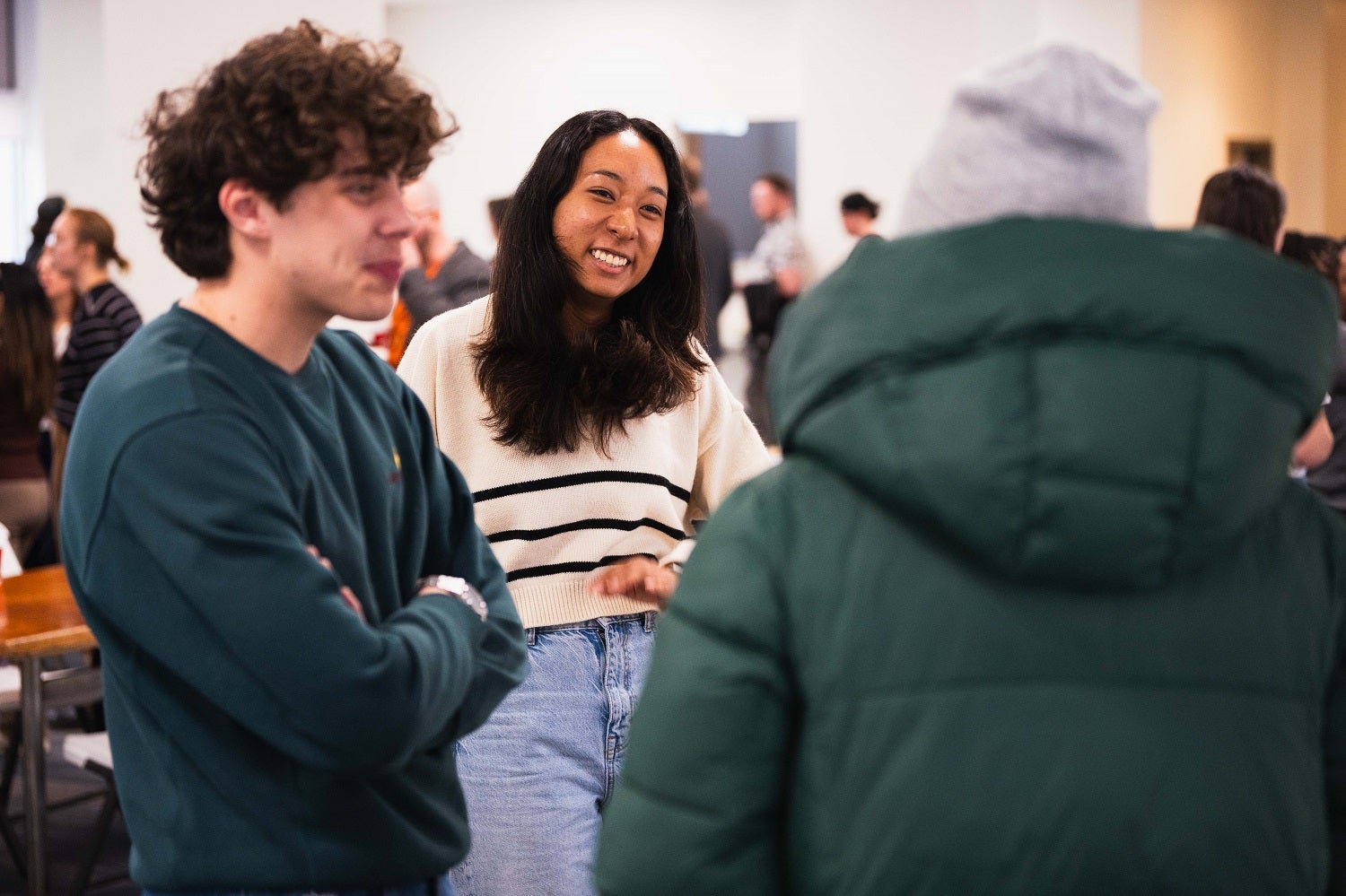Students chatting.
