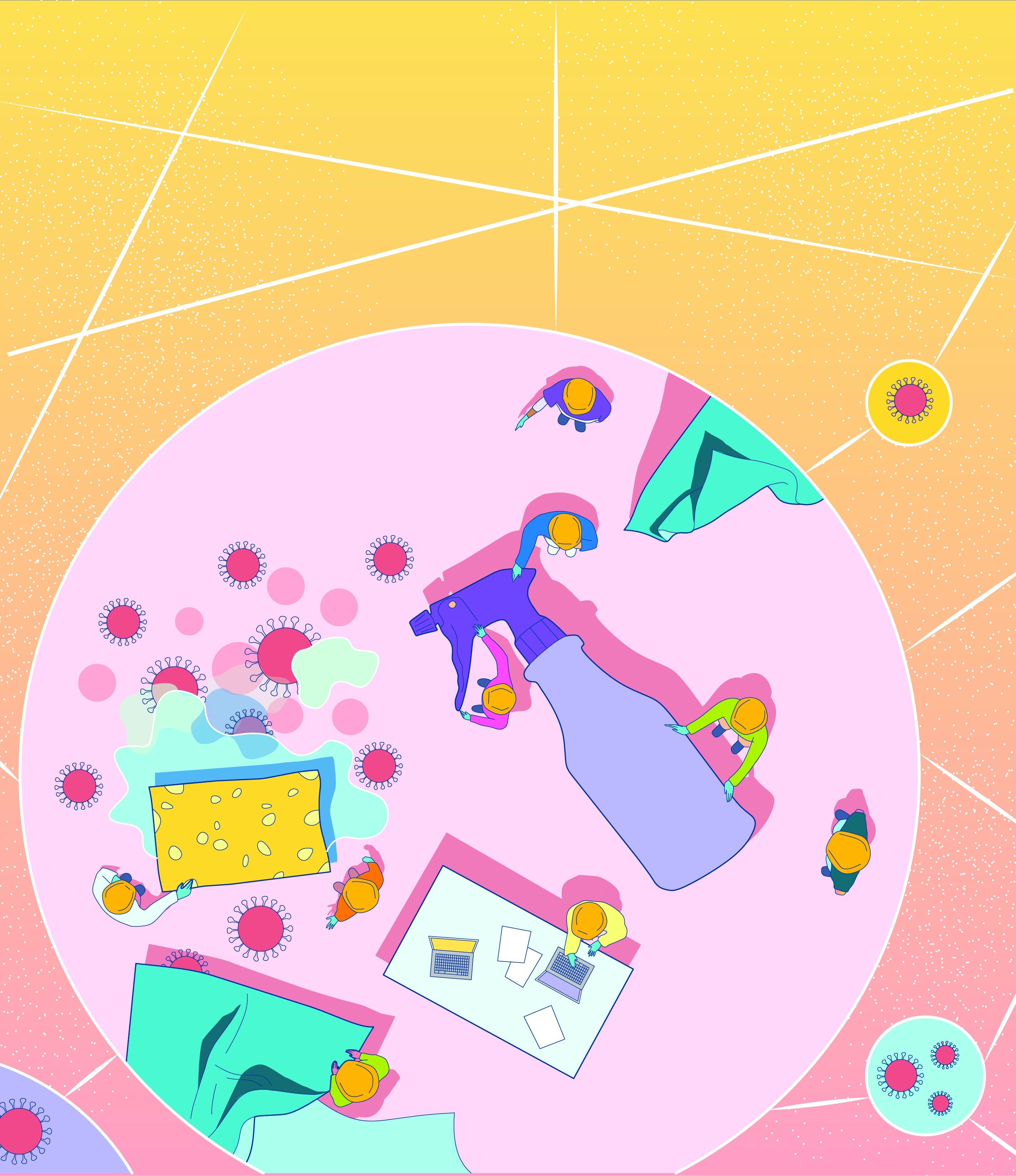 COVID-19 research illustration