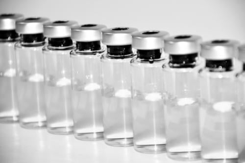 Vials of vaccine.