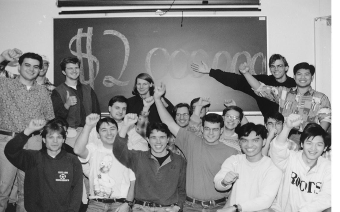 Students celebrate WEEF hitting $2M