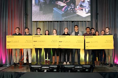 The winners group.