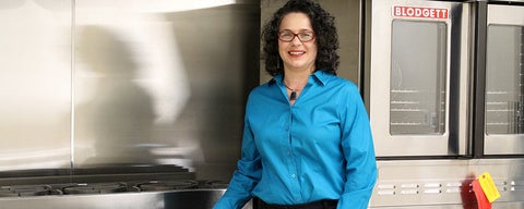 Heather Keller in new Research Institute for Aging test kitchen.