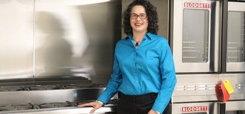 Heather Keller in Research Institute for Aging test kitchen