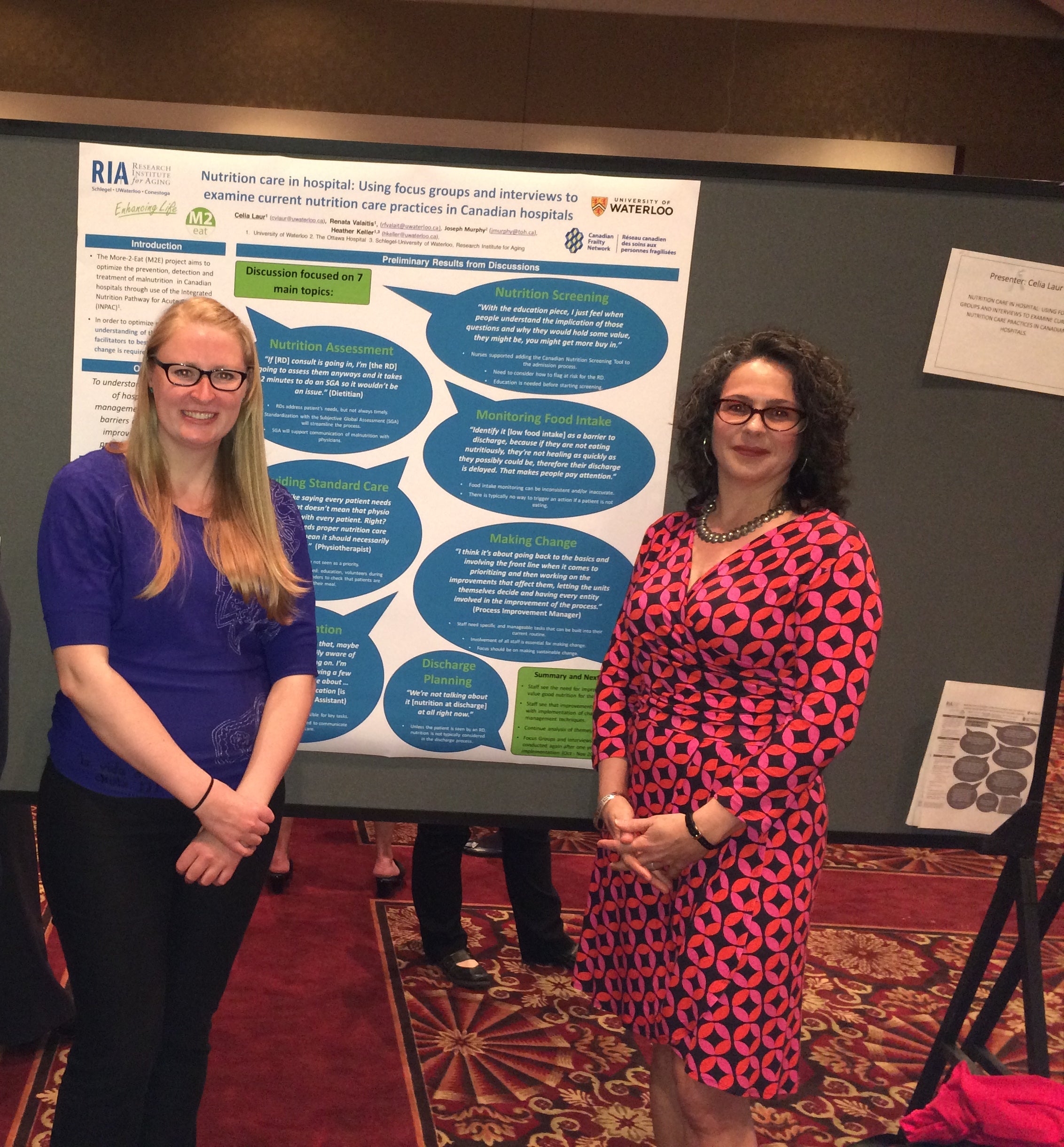 Celia and Heather with conference poster
