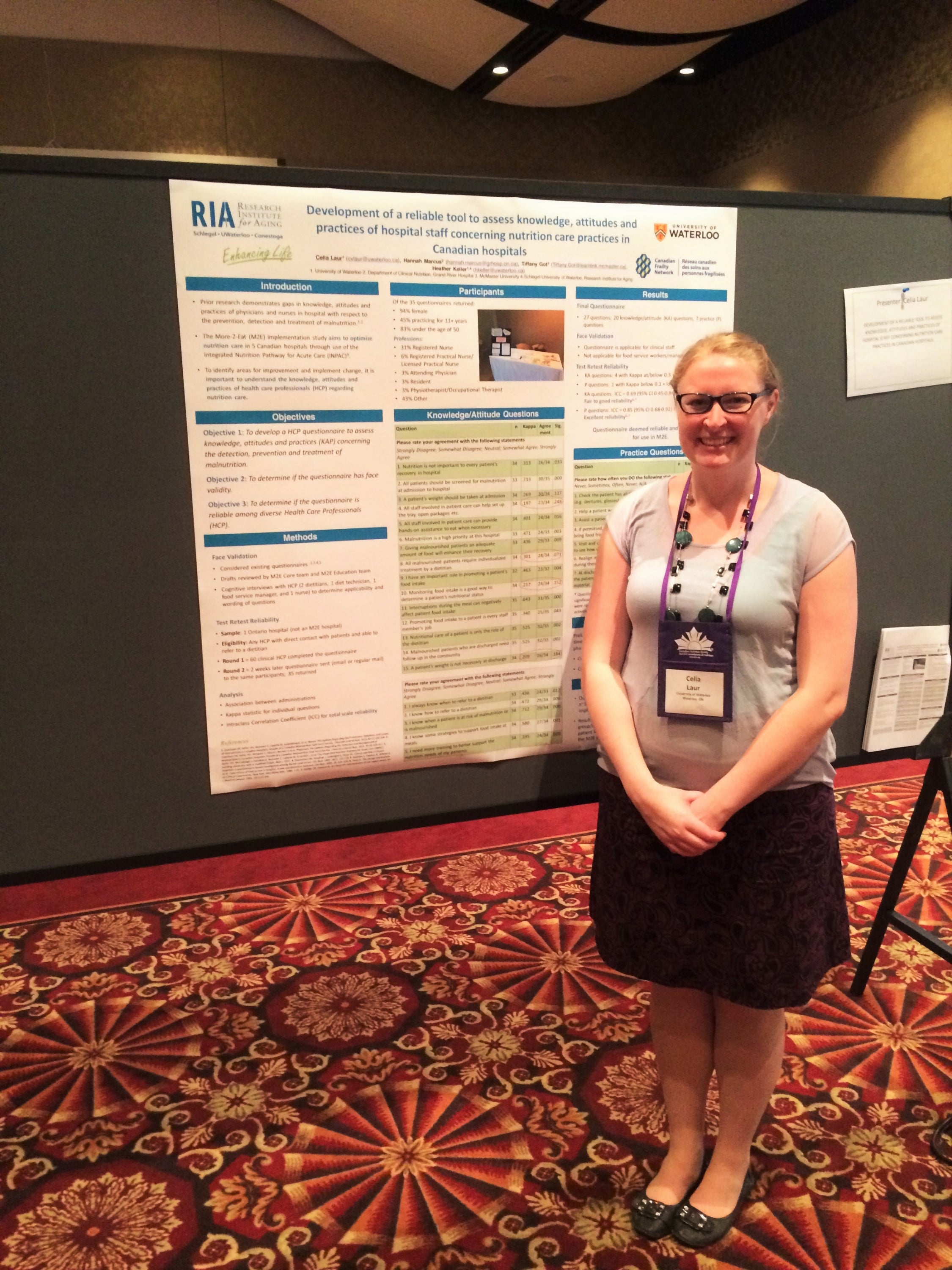 Celia with conference poster