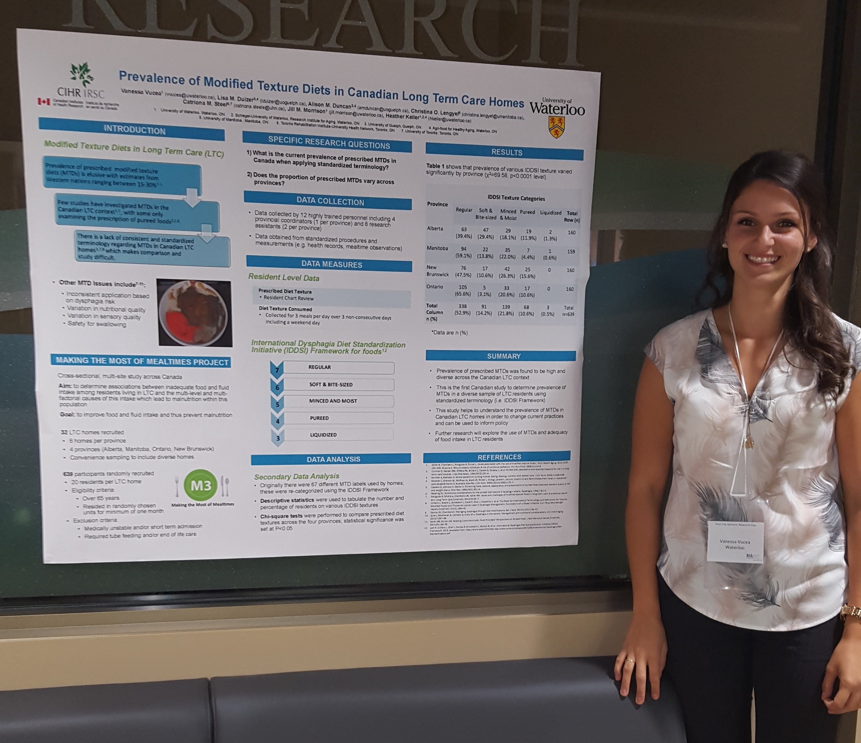 Vanessa Vucea with poster