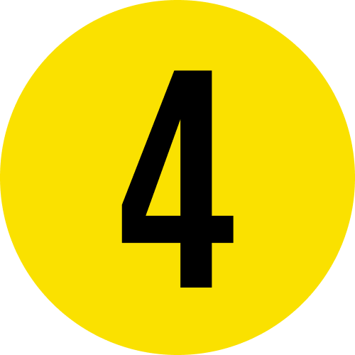 Number 4 overlayed on yellow circle