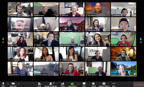 Zoom Video Conference Meeting Screen Shot