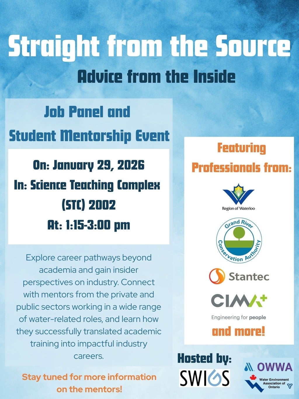 Poster for the Jobs Panel event (all details are provided in main event text)