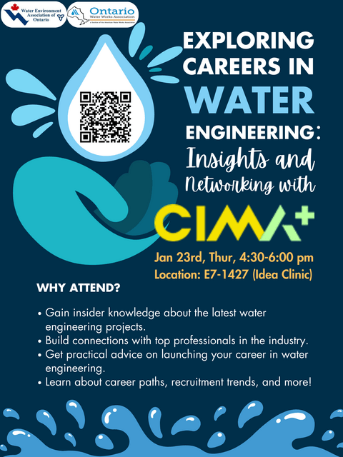 A poster describing event details (i.e., date, time and title)