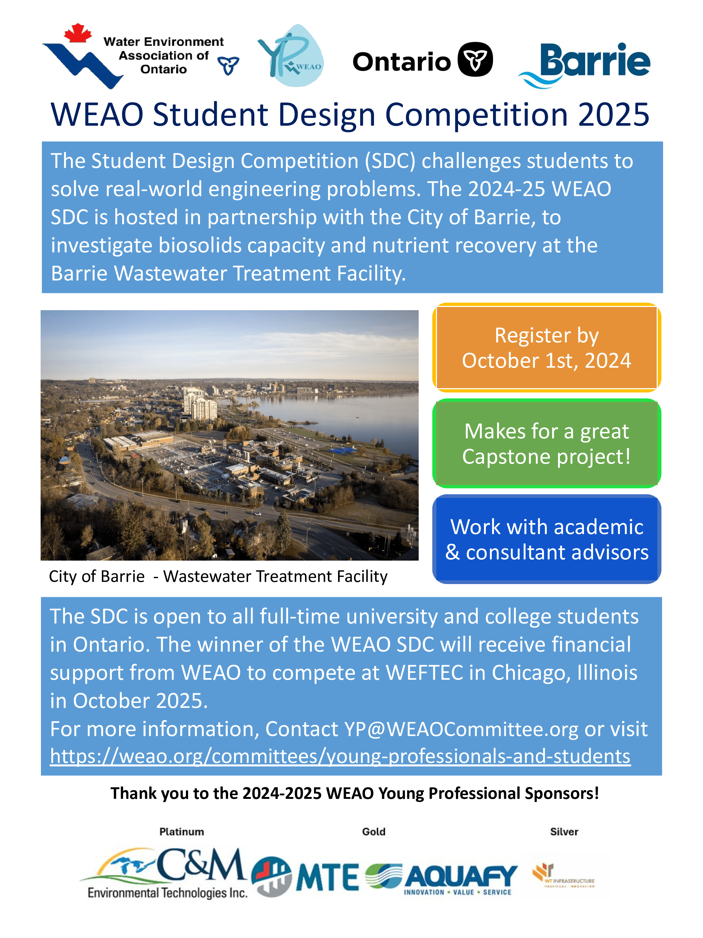 Poster describing the event details for the design competitions