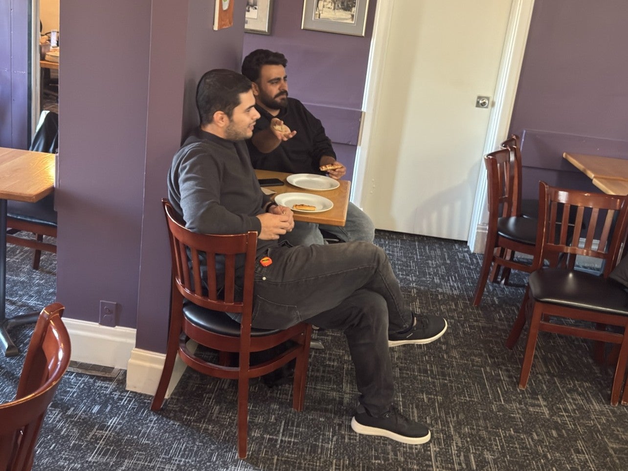 Attendees gather at the Halloween trivia night