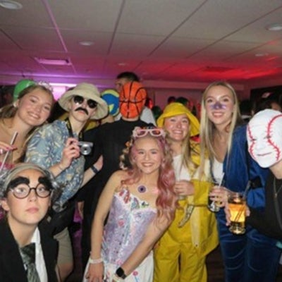 Students dressed up in costumes