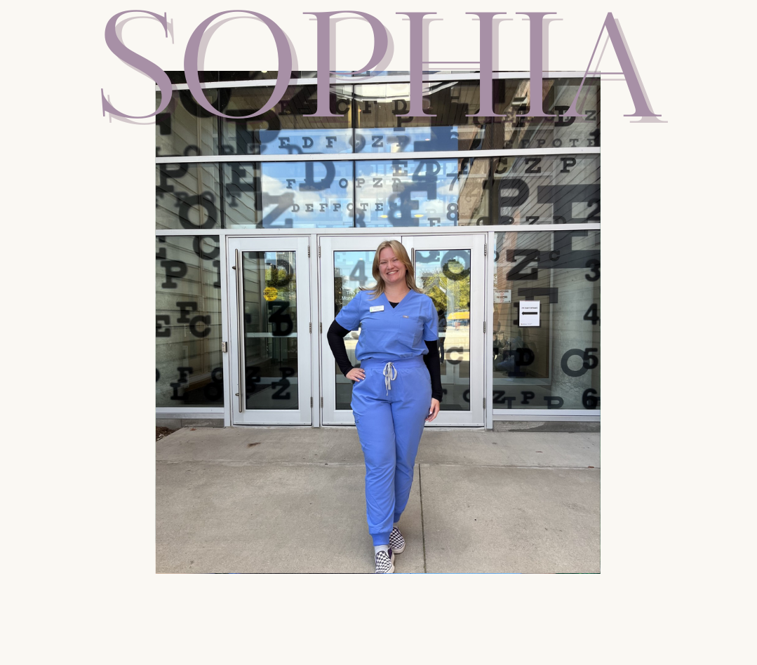 Sophia Detillieux with her name written in text across the photo