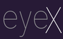 EyeX logo with white lettering against a purple background