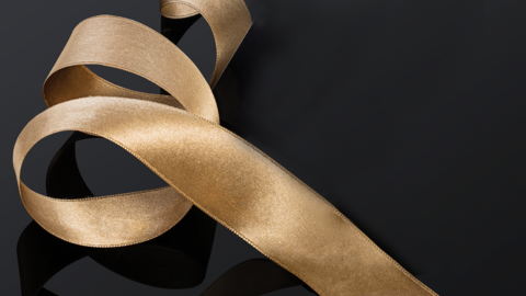 Graduation ribbon on a table