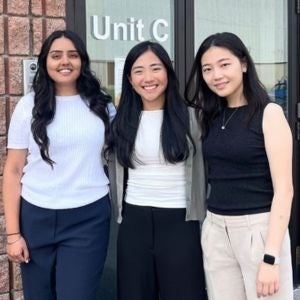 Navneet Sidhu, Nicole Wang and Wendy Zhai