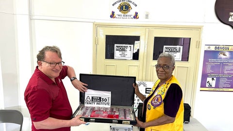 Gerry Leinweber in Jamaica to celebrate the Trinity Institute's 30th anniversary