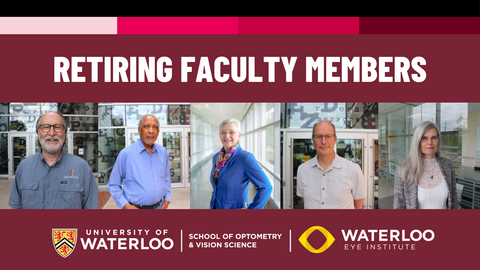 Collage or portraits for the 5 retiring faculty members