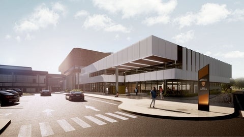 A mock-up design of the new WEI building