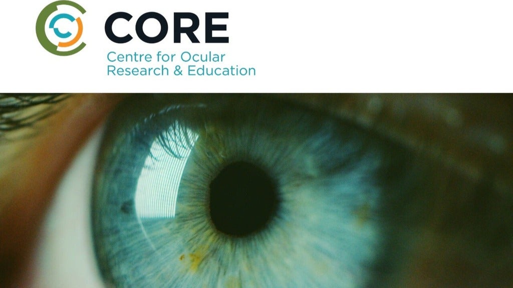 CORE logo and an image of the eye