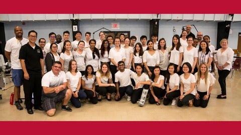 School of Optometry & Vision Science volunteers at C.W. Jefferys Collegiate Institute