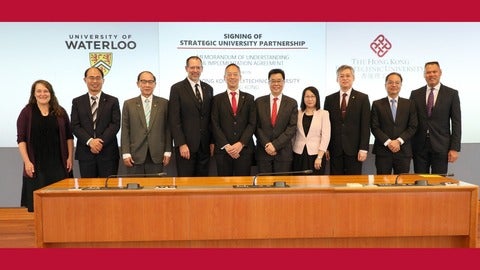 Representatives from Hong Kong PolyU and Waterloo 