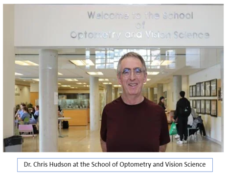 Dr. Chris Hudson at the School of Optometry and Vision Science