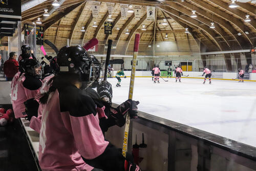 View of the rink during the Cornmeal cup game.