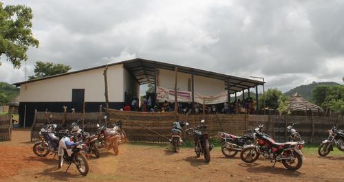 Ethiolo Clinic view with motorcycles parked outside