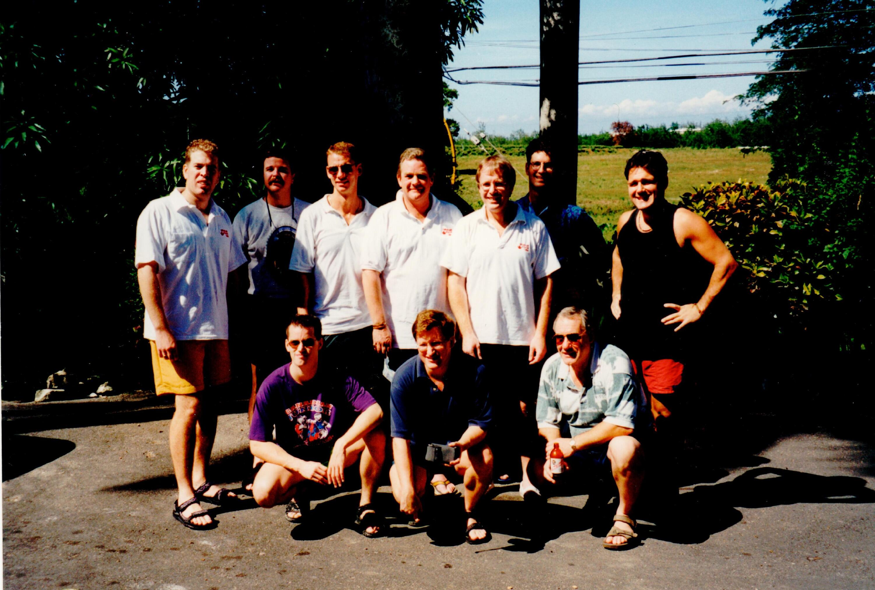 Jamaica trip 1997. Names listed in caption.