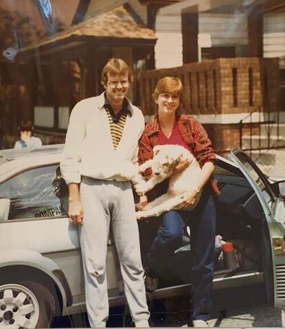 Michelle and Scott in Winnipeg, 1983