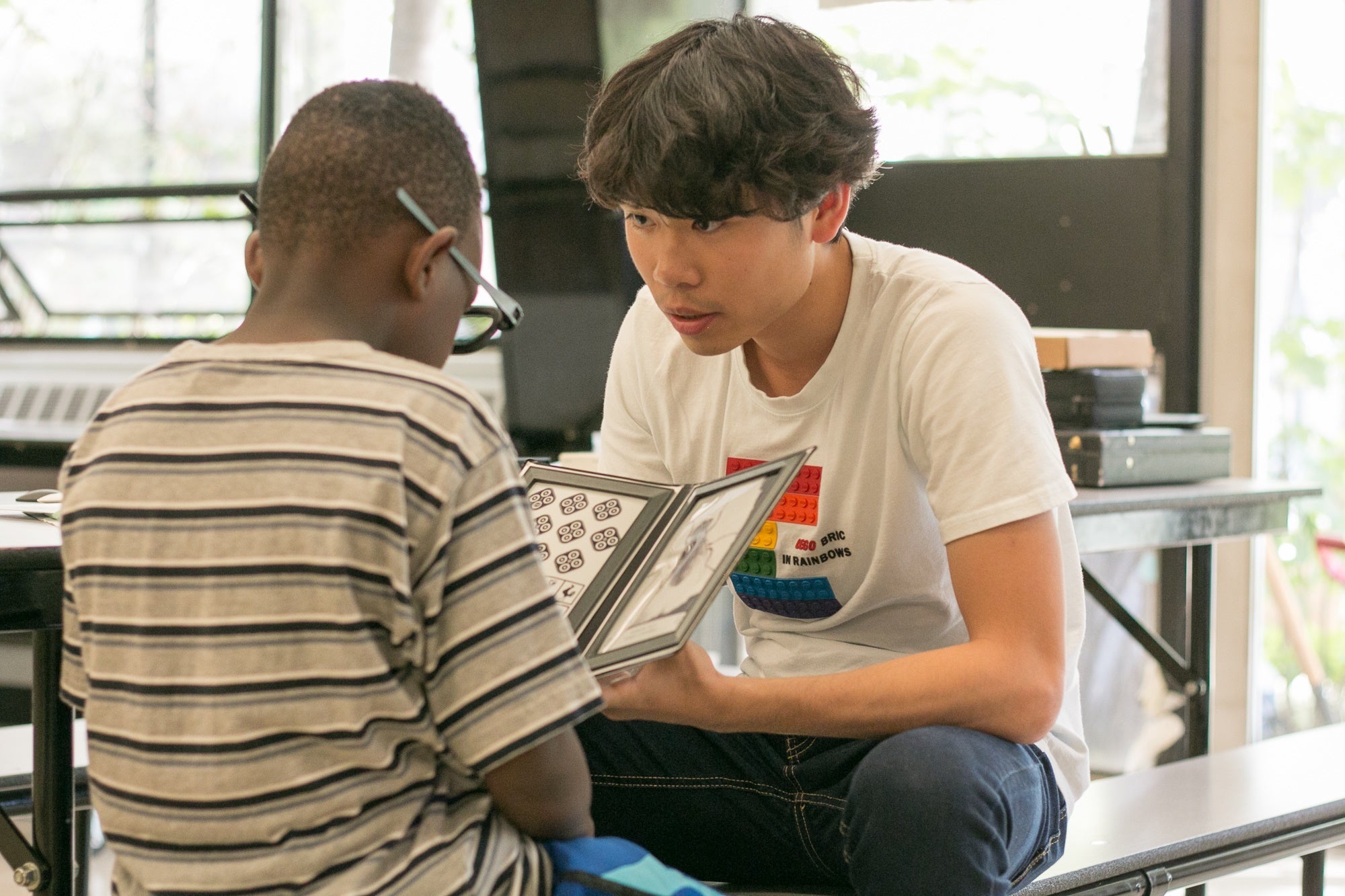 Child receives an eye exam