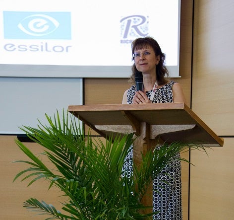 Sue Leat giving a presentation