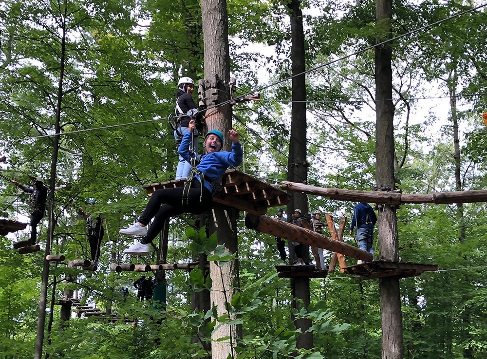 Orientation group at Treetop Trekking