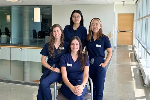 Four young women