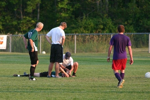 Injured soccer player