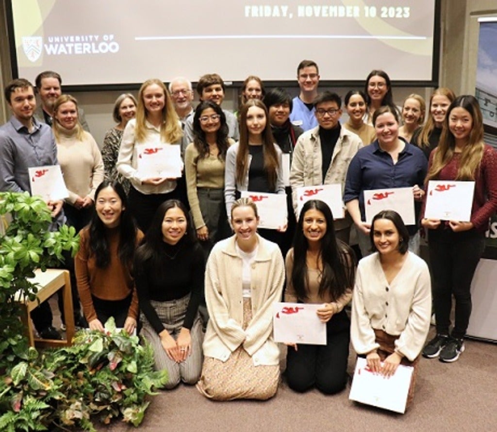 Group photo of awared-winning students and donors