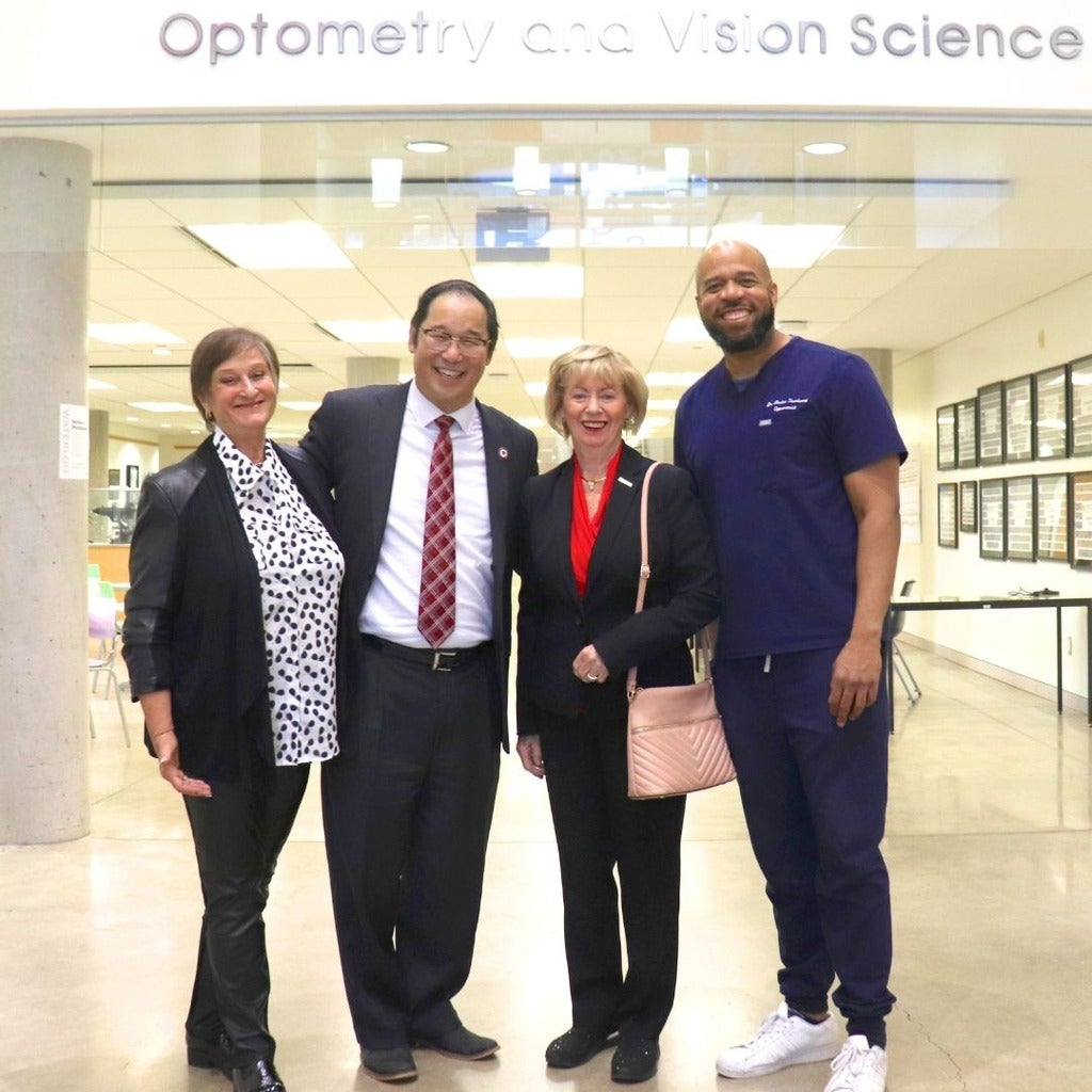 Judy Sgro and others under Optometry and Vision Science sign