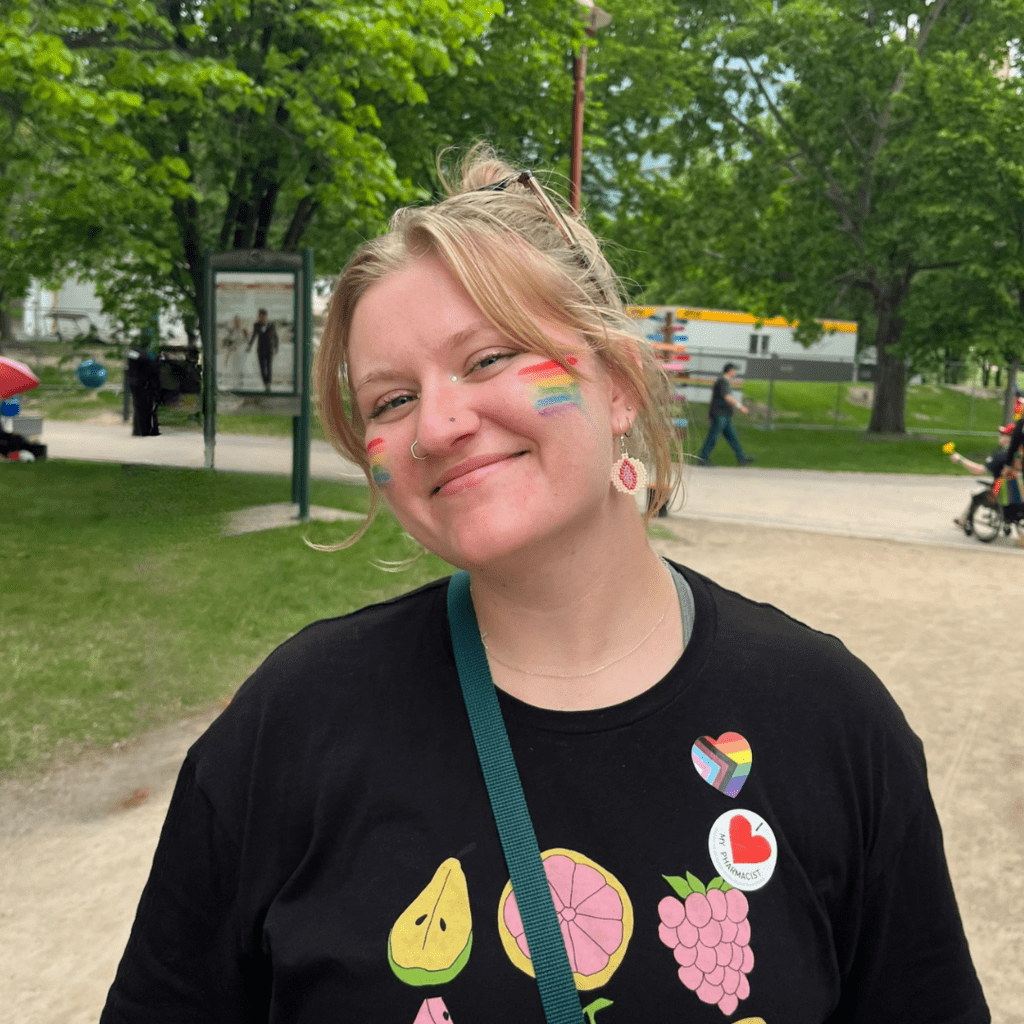 Sophia Detillieux at pride event