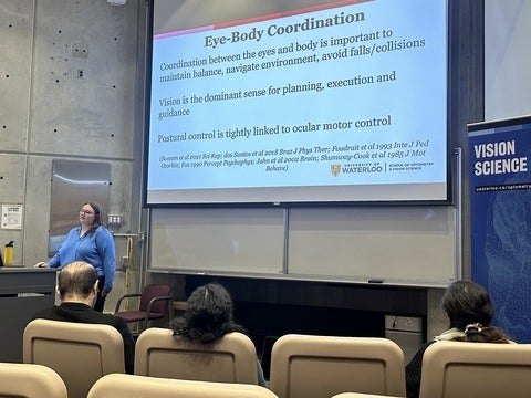 Lauren Hoare presenting her seminar